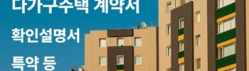 다가구주택 계약서 작성 사례